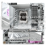 Материнская плата Gigabyte Z890M AORUS ELITE WIFI7 ICE, LGA 1851, Intel Z890, 4xDDR5, 4xSATA, 3xM.2, 1xPCIe 4.0 x4, 1xPCIe 5.0 x16, 1xDP, 1xUSB-C, 1x 2.5Gb LAN, 1xUSB-A 3.2 Gen 2, 4xUSB-A 3.2 Gen 1, 2x3.5 мм, TOSLINK, 7.1, 1xUSB4, mATX, фото 1