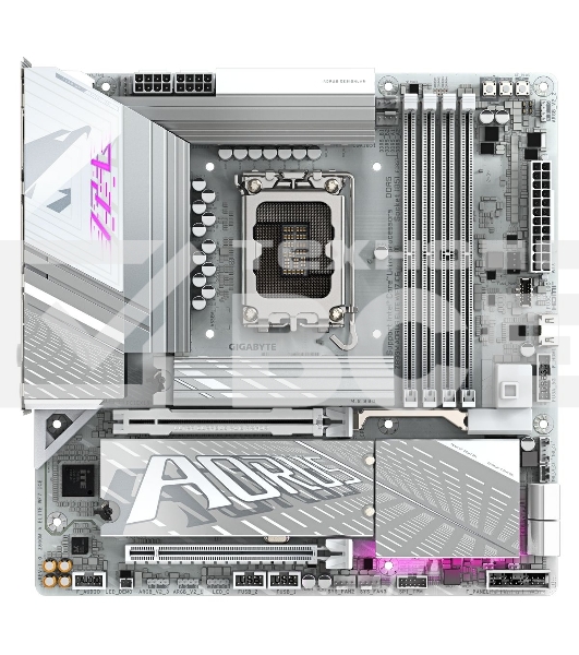 Материнская плата Gigabyte Z890M AORUS ELITE WIFI7 ICE, LGA 1851, Intel Z890, 4xDDR5, 4xSATA, 3xM.2, 1xPCIe 4.0 x4, 1xPCIe 5.0 x16, 1xDP, 1xUSB-C, 1x 2.5Gb LAN, 1xUSB-A 3.2 Gen 2, 4xUSB-A 3.2 Gen 1, 2x3.5 мм, TOSLINK, 7.1, 1xUSB4, mATX