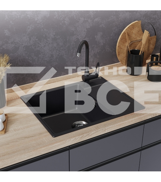 Кухонная мойка Maunfeld Lacrima 605 MFQS-605B черный