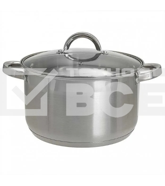 Кастрюля WEBBER BE-114/2 6,6 л, 24 см, нержавеющая сталь, индукция, с крышкой