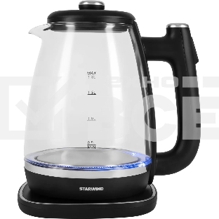 Чайник электрический Starwind SKG4041 1.8л. 1800Вт черный корпус: стекло