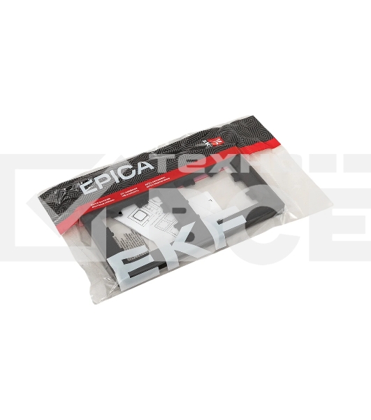 Рамка 2-местная Эпика EKF UP1-FPB-02 черная, пластик