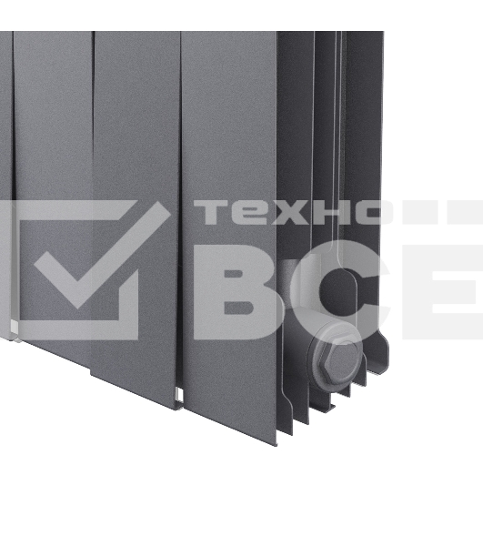 Радиатор биметаллический Royal Thermo PianoForte 200 Серебристый - 14 секц.