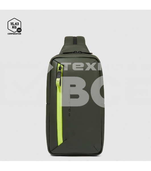 Рюкзак слинг Piquadro Corner 2.0 CA6466C2OW/VE зеленый полиэстер