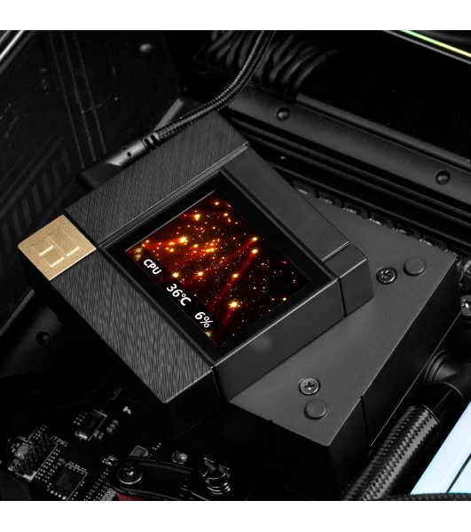 Система жидкостного охлаждения Thermalright Core Matrix 240 Vision (240мм, LED, Black, ARGB/Fans: 2x120мм, 68.9CFM, 28.2dBA, 2000RPM/Pump height 64.4мм, Rad thickness 27мм/S: 1700, 1200, 1851, 115X, AM5, AM4)