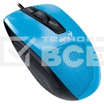 Мышь проводная Genius DX-Mini голубой, 1000 dpi, USB, кнопки - 3, фото 1