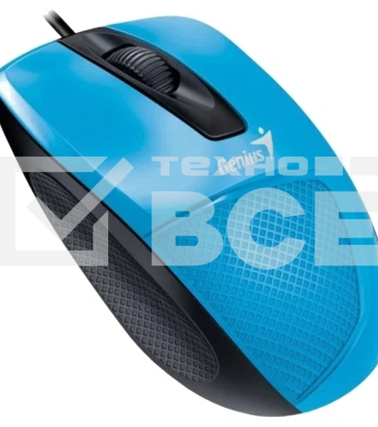 Мышь проводная Genius DX-Mini голубой, 1000 dpi, USB, кнопки - 3