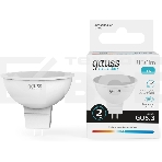 Лампа светодиодная Gauss Elementary 13521 11Вт цок.:GU5.3 софит 180B св.свеч.бел.нейт. MR16 (упак.:10шт), фото 1