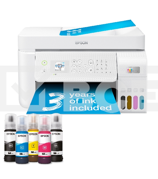 МФУ струйное Epson EcoTank L5296 (C11CJ65411) белый, A4, ч/б печ. 33стр/мин., цв. печ. 15стр/мин., 5760x1440 DPI, 2400х1200 DPI, USB, Ethernet, Wi-Fi