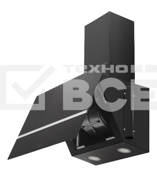 Вытяжка кухонная наклонная Krona BRUNA 600 черный S