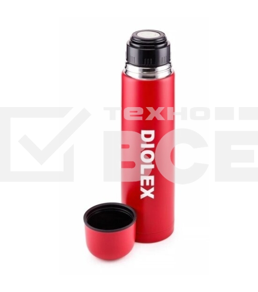Термос Diolex DX-1000-2R 1000 мл, красный, с узким горлом
