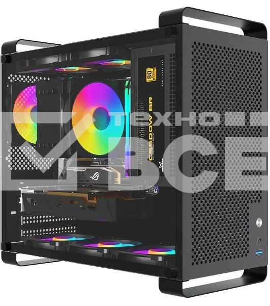 Компьютерный корпус Accord ACC-GCUB4 черный без БП mATX 1x92мм 1xUSB 3.0 1xUSB3.1 audio
