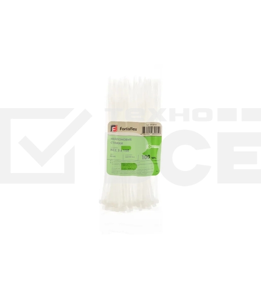 Стяжки Fortisflex нейлоновые КСС 3x150 б уп. 100 шт 49393