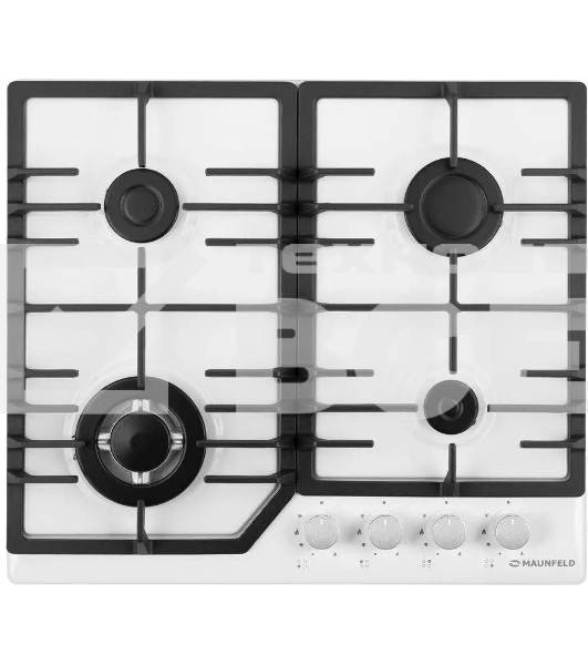 Газовая варочная панель Maunfeld EGHE.64.43CW/G, 4 конфорки, эмалированная сталь, белый