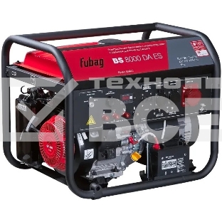 Генератор бензиновый FUBAG BS 8000 DA ES 641018 Мах мощность, (LTP), 9,5 кВА, Длительная мощность (COP), 7.5 кВт 25 бака л, объем 459 см, мощность 10,29/14 кВт/л.с., 230/400 В, 84 дБ (7 м), 102 Вес, кг