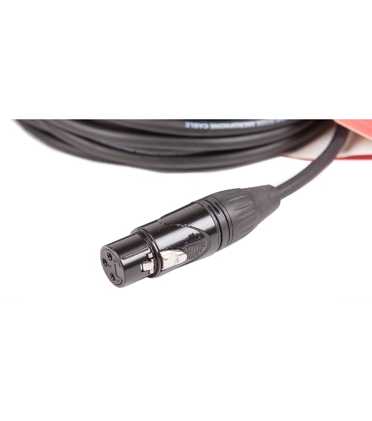 Кабель микрофонный FORCE FMC-06/9XLR (M) - XLR (F), высококачественный балансный, малошумящий с проводниками из безкислородной меди OFC, диаметр 6 мм, черные профессиональные металлические разъемы, длина 9 м, цвет черный