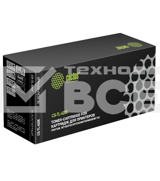 Картридж лазерный Cactus CS-TL-420E TL-420E черный (1500стр.) для Pantum M7100/P3010/P3300/M6700/M6800
