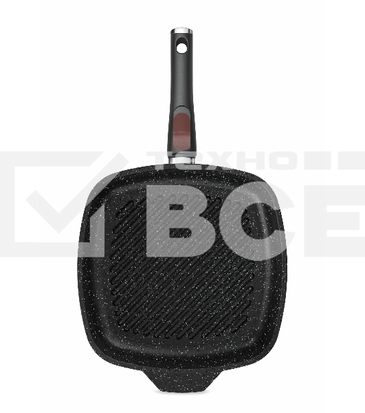 Сковорода-гриль квадратная 28 литая Индукция Гранит с/р