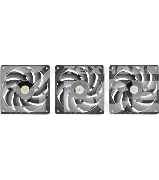 Вентилятор Thermaltake Toughfan EX14 Pro реверсивный 140x140x25mm черный 4-pin 31.6-34.1dB Ret (CL-F172-PL14BL-A)