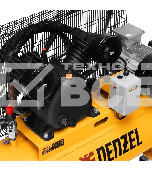 Компрессор воздушный рем. привод BCV 4000-T/100, 4,0 кВт, 100 литров, 690 л/мин Denzel