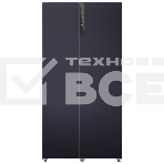 Холодильник LEX LSB530BlID wind черная сталь двухкамерный 283/183л морозилка слева, Total No Frost, Side by Side, фото 1