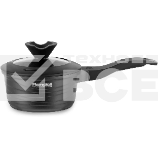 Ковш Rondell Walzer RDA-764, 1.3л, 16см, с крышкой, черный