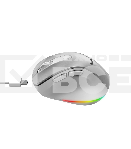 Мышь беспроводная Genius Ergo 9000S Pro серебристый, 2400 dpi, радиоканал, Bluetooth, USB, кнопки - 6