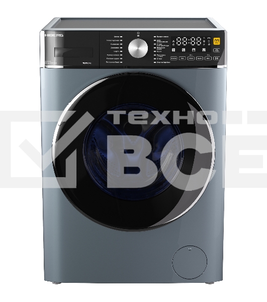 Стирально-сушильная машина HIBERG i-DDQ8 - 10614 Sd темно-серый загр. фронтальная макс.: 10,5 кг 1400 об/мин класс: А+++
