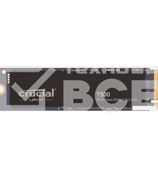 Накопитель SSD Crucial T500, 2Tb, M.2 2280, PCIe 4.0 x4, NVMe, R/W 7400/7000