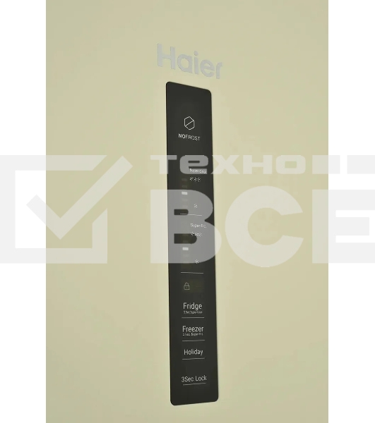 Холодильник Haier CEF537ACG бежевый, двухкамерный, 263/105л, морозилка снизу, No Frost