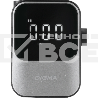 Автомобильный компрессор Digma QBK-120G серый, шланг 0.2м