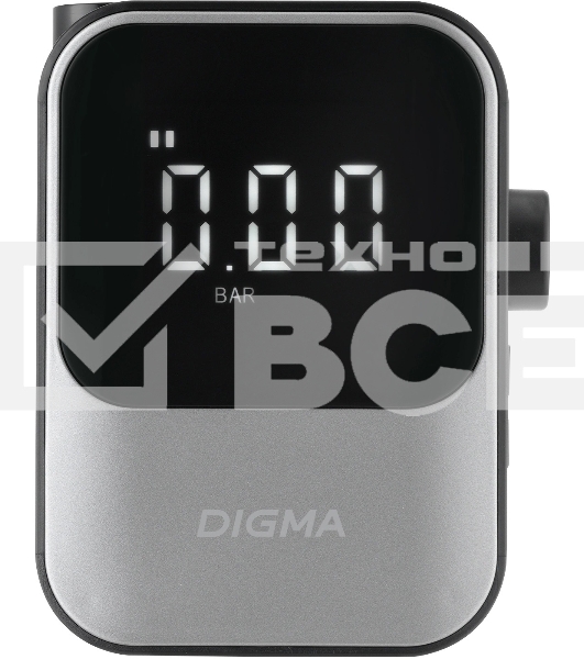 Автомобильный компрессор Digma QBK-120G серый, шланг 0.2м