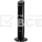 Колонный вентилятор BRAYER BR4958BK, механ.упр.,пульт ДУ,вращение90°,мощ-ть50Вт,защита от перегрева, фото 1