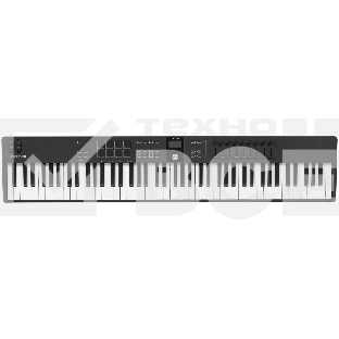 Клавиатура MIDI [231542] Arturia [KeyLab Essential 88 mk3 Black] 88 клавиш, LCD дисплей, 9 энкодеров, 8 пэдов, 9 фейдеров, 12 кнопок управления, колеса высоты тона и модуляции, 1/4