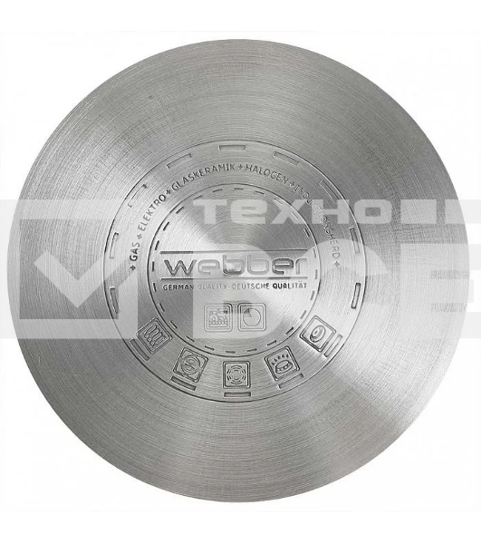 Кастрюля WEBBER BE-114/2 6,6 л, 24 см, нержавеющая сталь, индукция, с крышкой