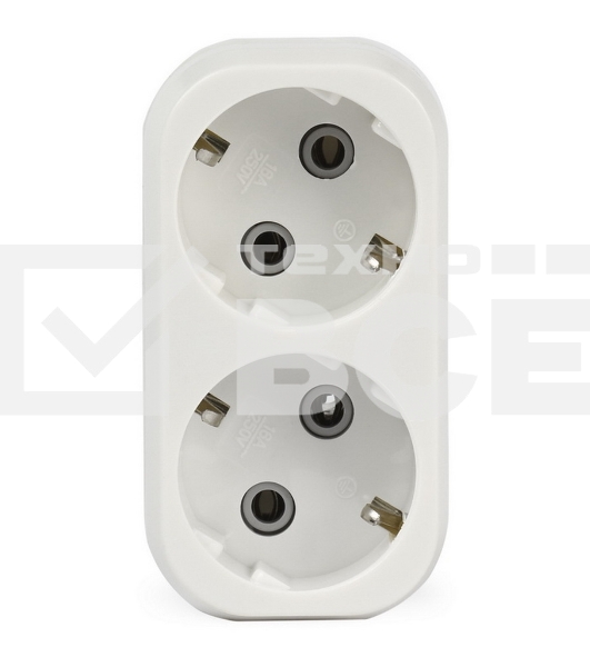 Разветвитель Smartbuy (SBE-16-A02-2z) 2 гнезда белый
