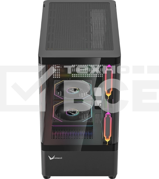 Корпус Formula Crystal U1M черный без БП mATX 1xUSB3.0 1xUSB3.1 audio bott PSU