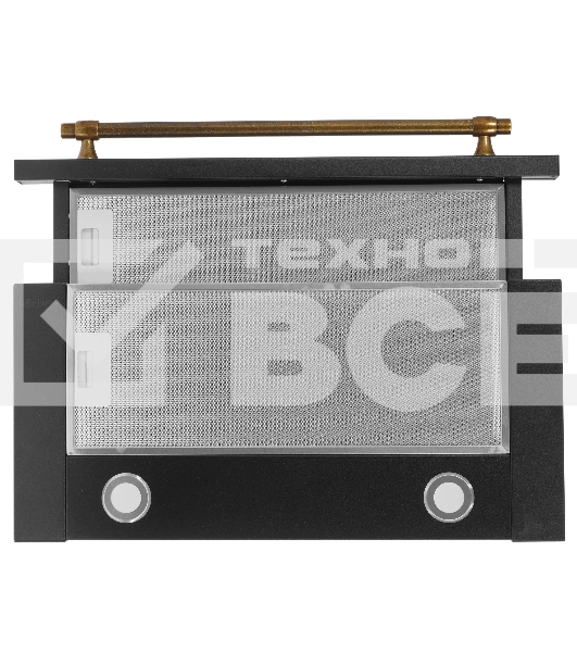 Вытяжка встраиваемая Korting KHP 6617 RN черный/бронзовый, 60 см, 650 куб. м/ч, 58 дБ