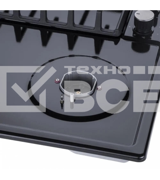 Газовая варочная панель Maunfeld EGHE.64.6CB/G, 4 конфорки, эмалированная сталь, черный