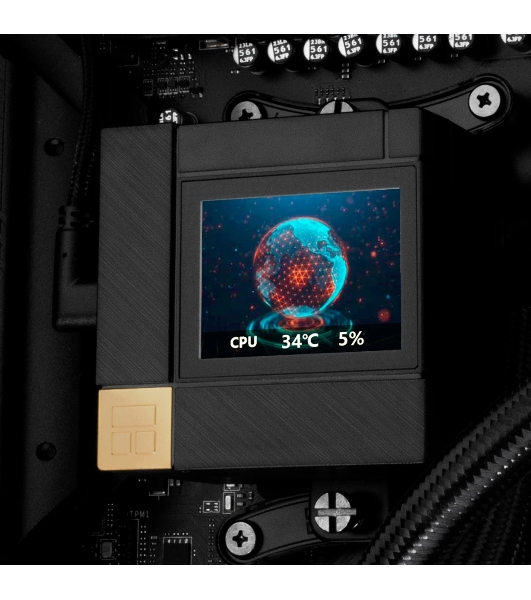 Система жидкостного охлаждения Thermalright Core Matrix 240 Vision (240мм, LED, Black, ARGB/Fans: 2x120мм, 68.9CFM, 28.2dBA, 2000RPM/Pump height 64.4мм, Rad thickness 27мм/S: 1700, 1200, 1851, 115X, AM5, AM4)