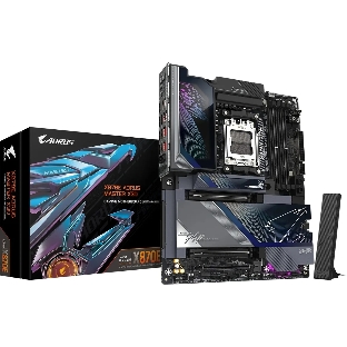 Материнская плата Gigabyte X870E A MASTER X Socket AM5 AMD X870E 4xDDR5 ATX AC`97 8ch(7.1) 1P 10Gigabit + 1P 5Gigabit RAID+HDMI