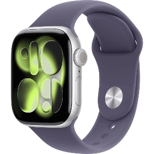 Смарт-часы Apple Watch Series 11 A3331 42мм корп.серебристый Sport Band рем.фиолетовый разм.брасл.:M/L (MEU74AF/A)