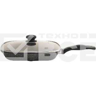 Сковорода-гриль StarWind Chef SW-CH3027GGR, 27х27см, без крышки, серый