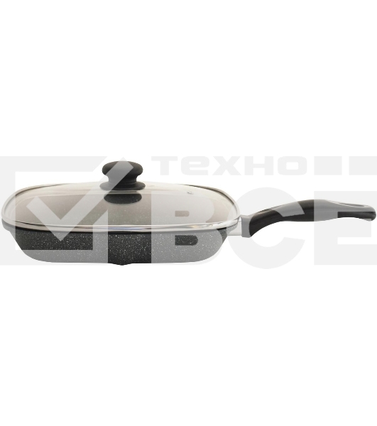 Сковорода-гриль StarWind Chef SW-CH3027GGR, 27х27см, без крышки, серый