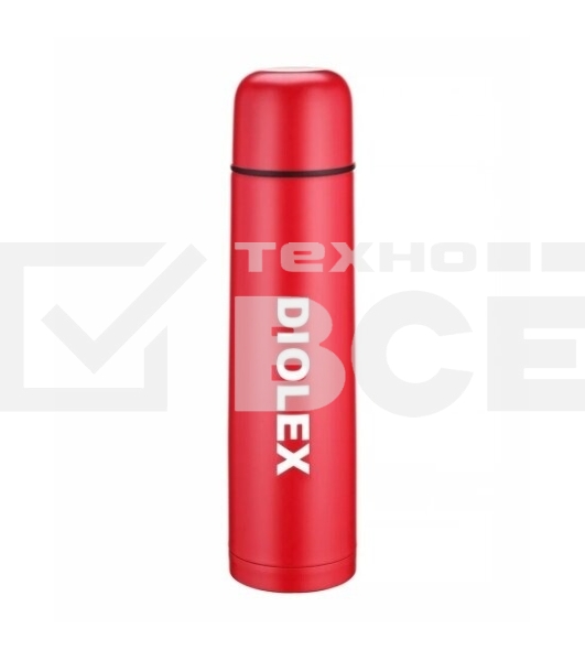 Термос Diolex DX-1000-2R 1000 мл, красный, с узким горлом