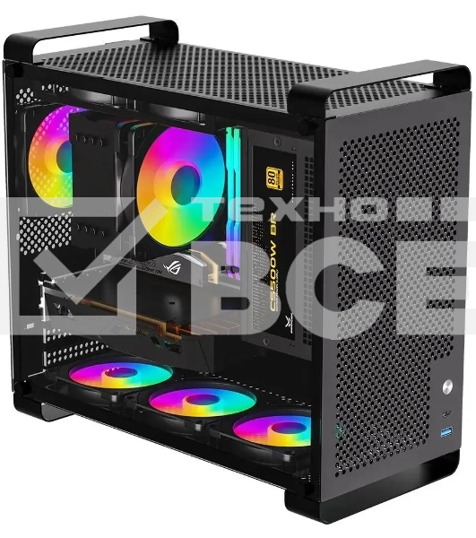 Компьютерный корпус Accord ACC-GCUB4 черный без БП mATX 1x92мм 1xUSB 3.0 1xUSB3.1 audio