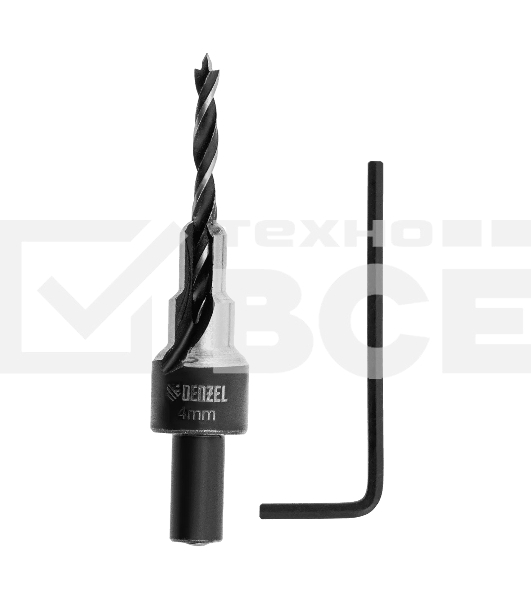 Сверло-зенкер под конфирмат Denzel 4 мм