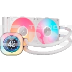 Система жидкостного охлаждения Water Cooling System Corsair iCUE LINK TITAN 240 RX LCD (240мм, белый, RGb/Fans: 2x120мм, 73.5CFM, 36dBA, 2100RPM/S: 1851, 1700, AM5, AM4), фото 1