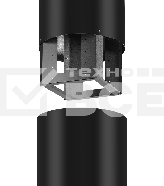 Вытяжка Kuppersberg MOTUBA B островная, ширина 39, отвод/рециркуляция, 1000м3/час, электронное сенсорное управление, таймер на отключение, 4 ступенчатая регулировка скорости, светодиодное освещение 4x3 Вт, черный