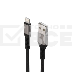 Дата-кабель Maxvi MC-21L USB-Lightning 2.4А, 1м, black-grey, фото5